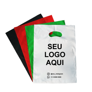 Sacola Personalizada Plástica 30x40 Alça Boca Palhaço