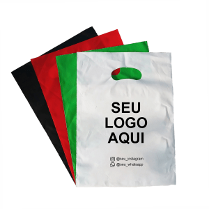 Sacola Personalizada Plástica 40x50 Alça Boca Palhaço